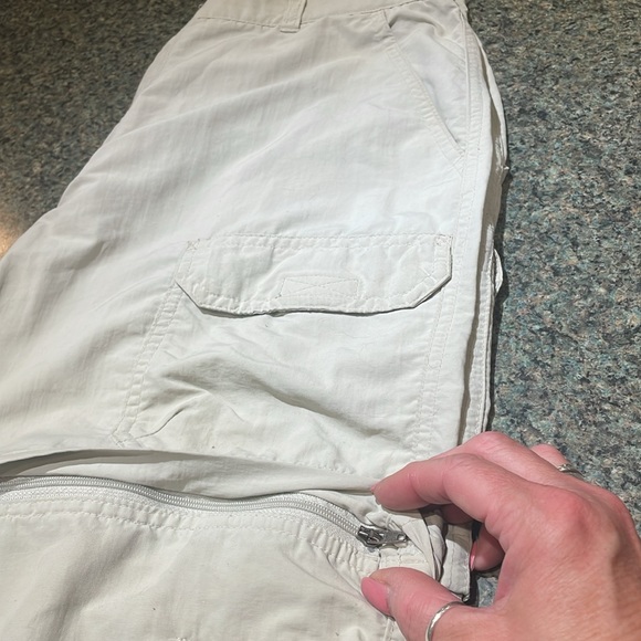 Royal Robbins size 10 regular adjustable length hiking pants elastic panels tan - Picture 6 of 14